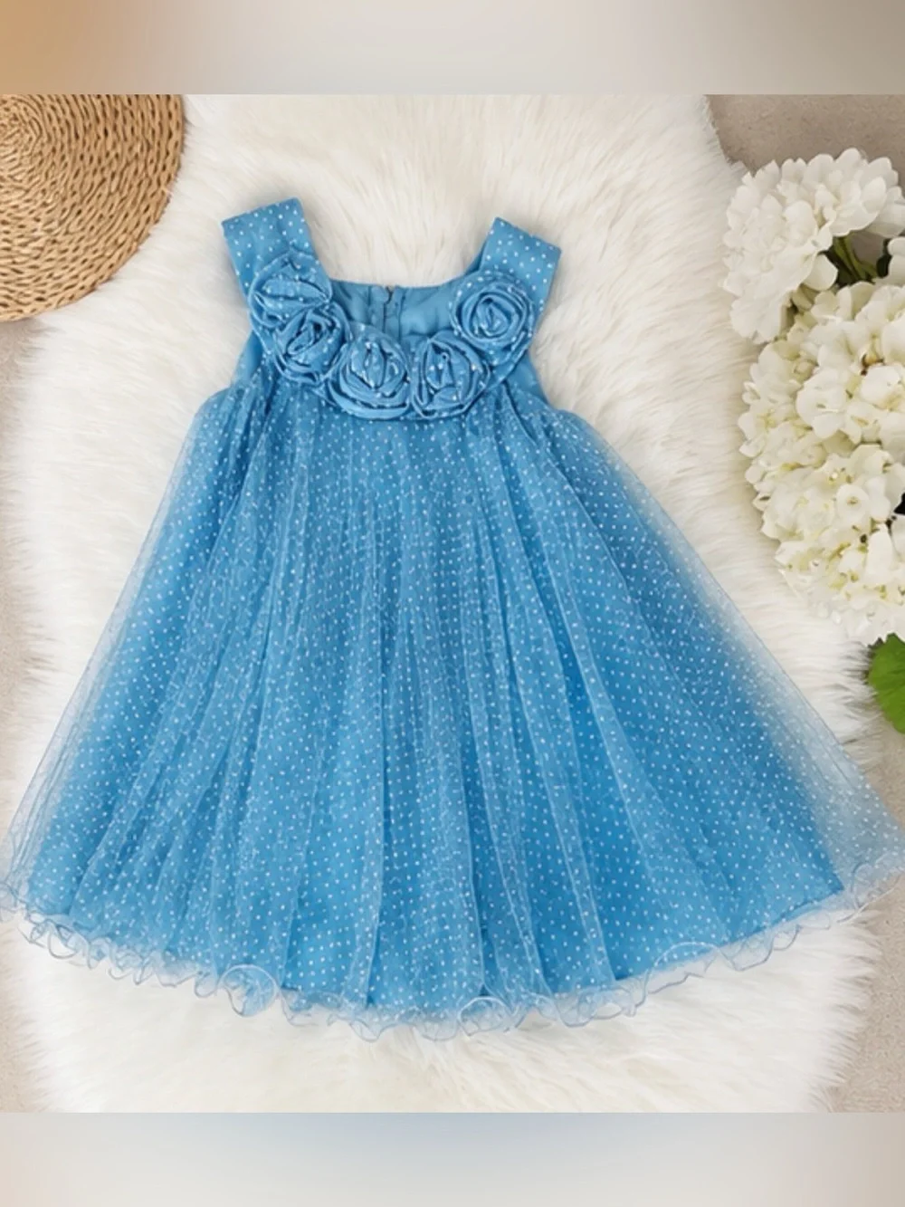 Like New - 4t Baby Blue precious Jessica Ann girls’ dress ! 💙
